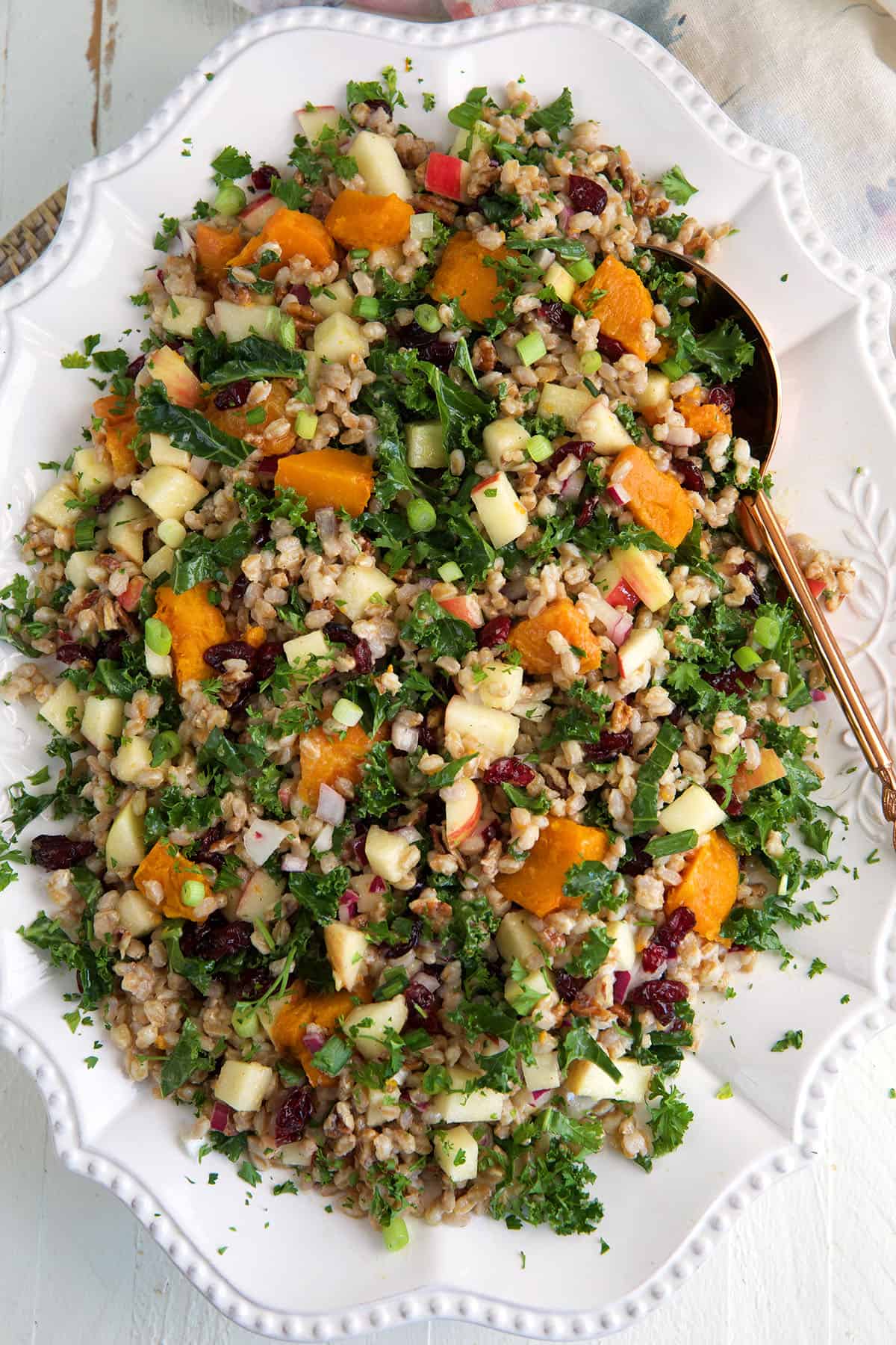 Fall Farro Salad: Sweet, Bitter & Nutty Flavor Balance